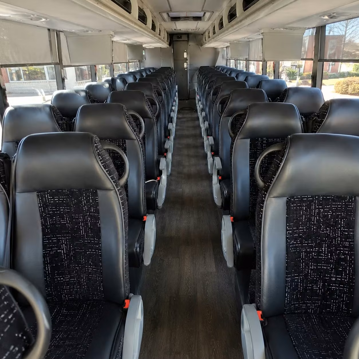 56 passenger charter bus inside